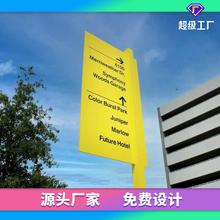 户外街区导视牌导向牌立牌小区不锈钢指示牌警示牌牌停车场标识牌