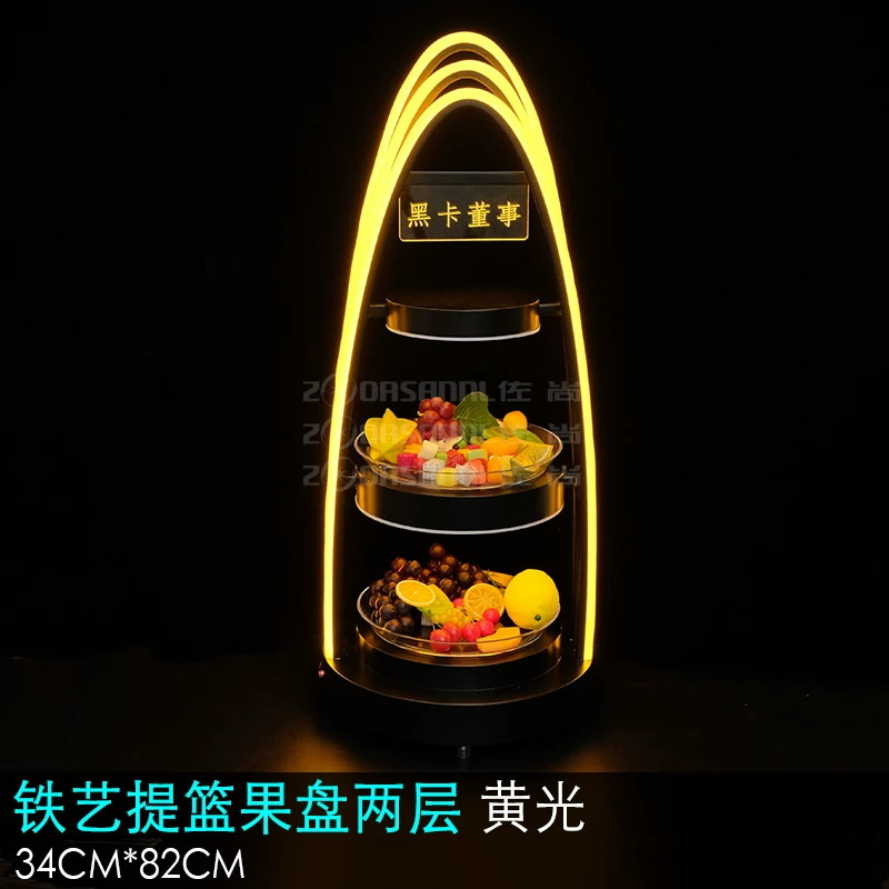 Fabricante al por mayor KTV platos de frutas, bocadillos de bocadillos, platos de bocadillos, barra especial de platos de frutas luminosas LED