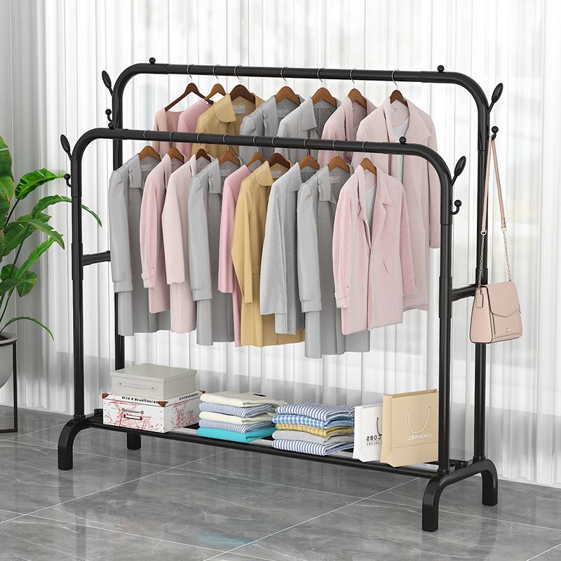 Simple floor-standing wardrobe hanger, thickened small balcony home drying rack, sturdy hanging device