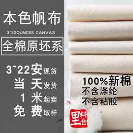 全棉本色帆布坯布 4安5安~12安20安 帆布包沙发围裙 环保棉布