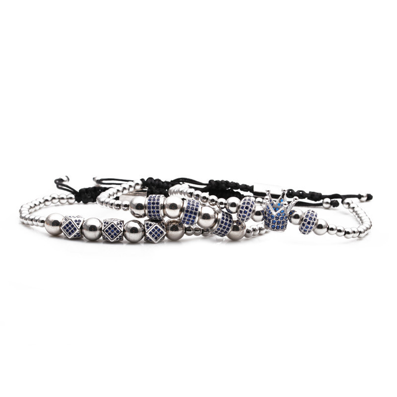 Crown Woven Adjustable Bracelet Set display picture 1