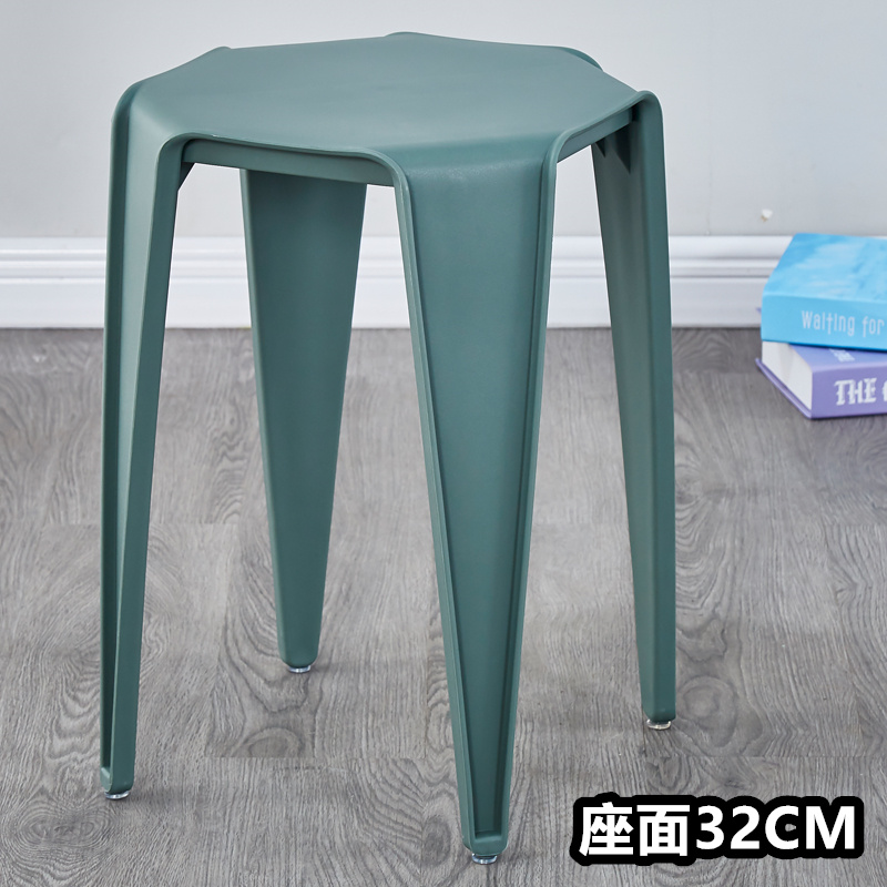 진한 녹색-모두 플라스틱-사각형 의자-좌석 표면 32CM ⚑