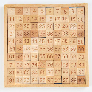 Mathematical operation teaching aids 1-100 digital cognitive board Domino play kindergarten early education enlightenment practice numbers