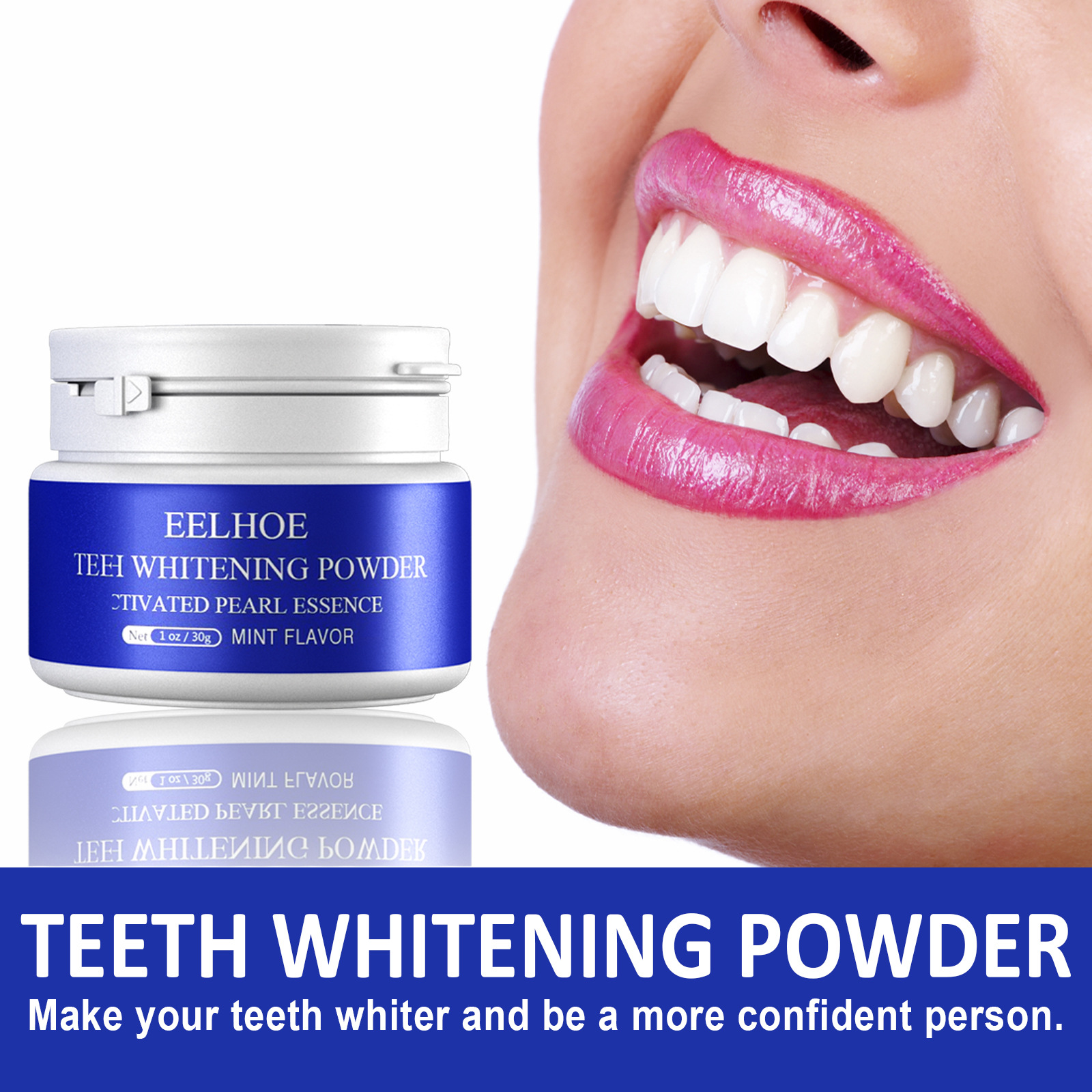 eelhoe Active Whitening Tooth Powder Teeth Oral Cleansing Fresh Breath Yellow Teeth Stains Sensitive Enamel Tooth Powder_voghion.com