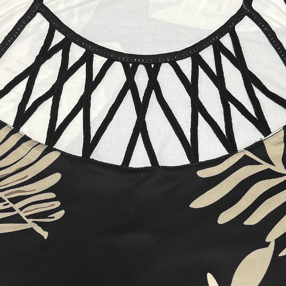 Arrival Spring Summer round Neck Sexy Hollow Out Cutout round Neck Slim Fit Sleeveless Halter Printed Dress