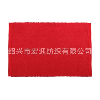 Cotton-woven solid color tassel floor mat, Avtomobil döşəmə paspasları - red-car-edge-60x90cm