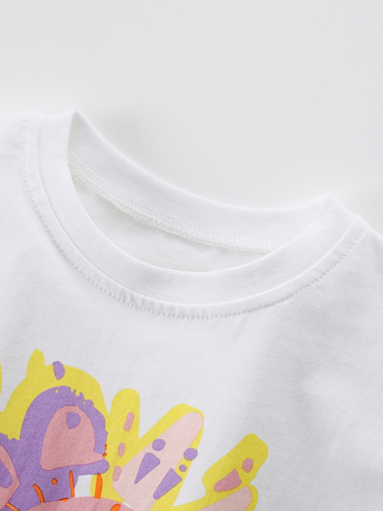 Traje de niña malwee transfronterizo verano nuevo traje de dos piezas casual de manga corta con cuello redondo para niños pequeños y medianos europeos y americanos