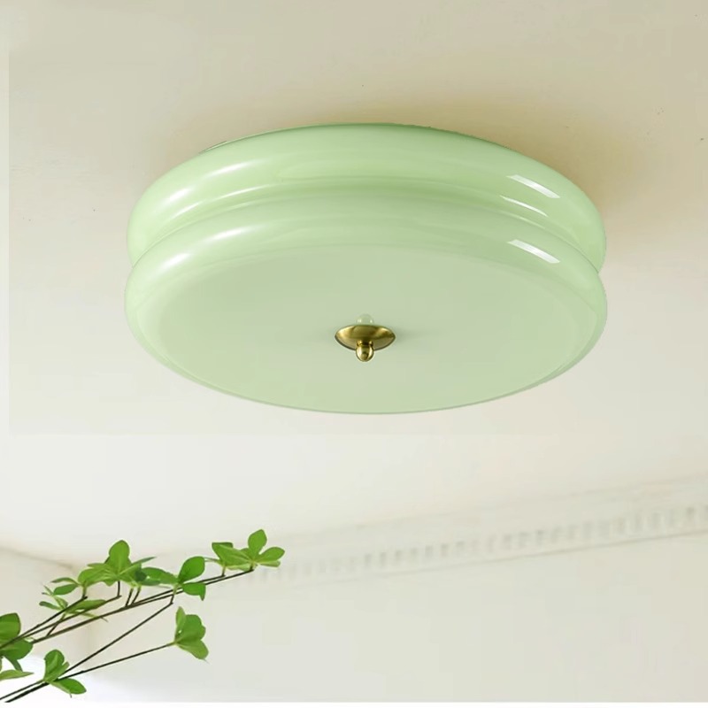 Ventura francesa crema dormitorio principal lámpara de techo de vidrio redonda antigua bolsa casa estudio segundo dormitorio porche lámparas de balcón