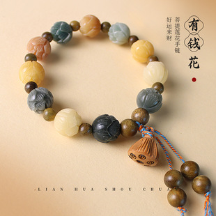 Duobao Bodhi Lotus DIY Lotus bracelet specification 1.2-1.3 Men's and women's decorative jewelry Wenwan rosary