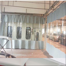 PVC折叠洗车防水汽车贴膜折叠门帘pvc隔帘洗车帘防水帘隔断帘软帘