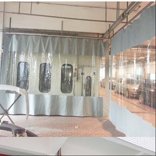 PVC折叠洗车防水汽车贴膜折叠门帘pvc隔帘洗车帘防水帘隔断帘软帘