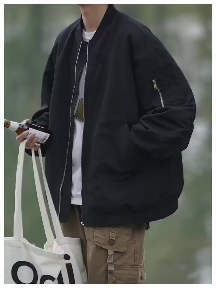 Herren Piloten Baseballjacke Mit Stehkragen Für Den Herbst_voghion.com