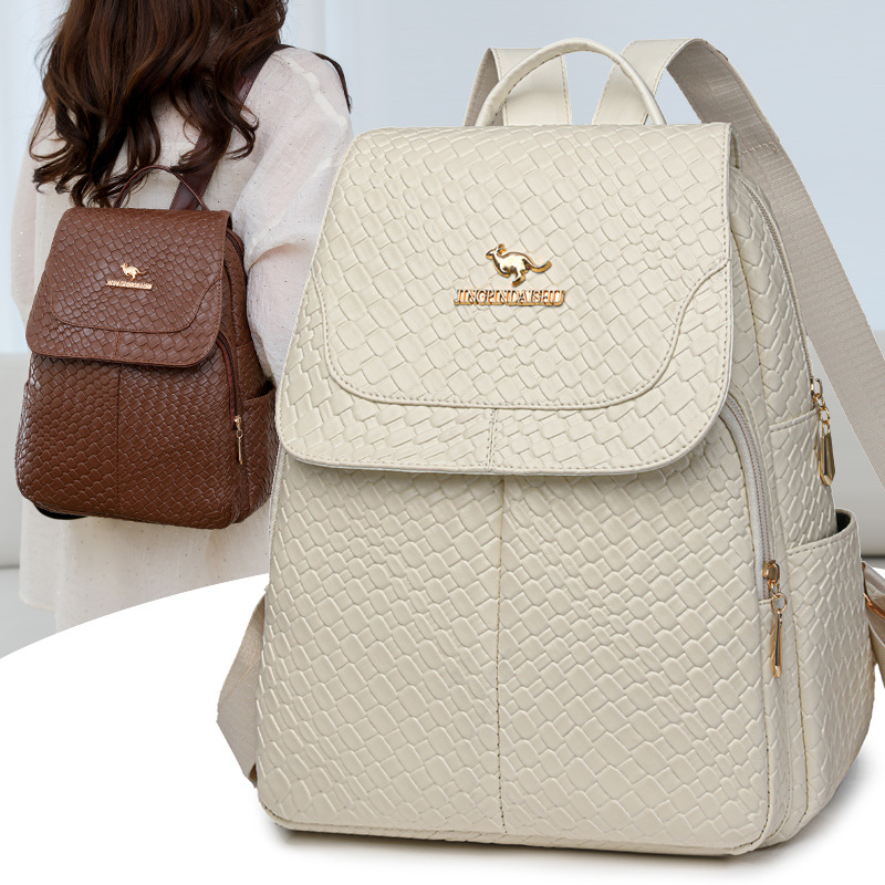 Mochila casual de alta gama de todo fósforo para mujer 2025 primavera nueva mochila de viaje para mujer bolso de madre de gran capacidad marea