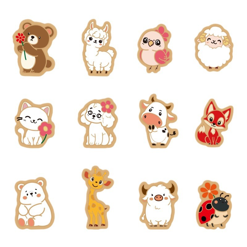 Molde de galletas con tema de animales para hornear fiesta molde de fondant de bricolaje molde de corte de galletas de glaseado de prensa tridimensional 3D