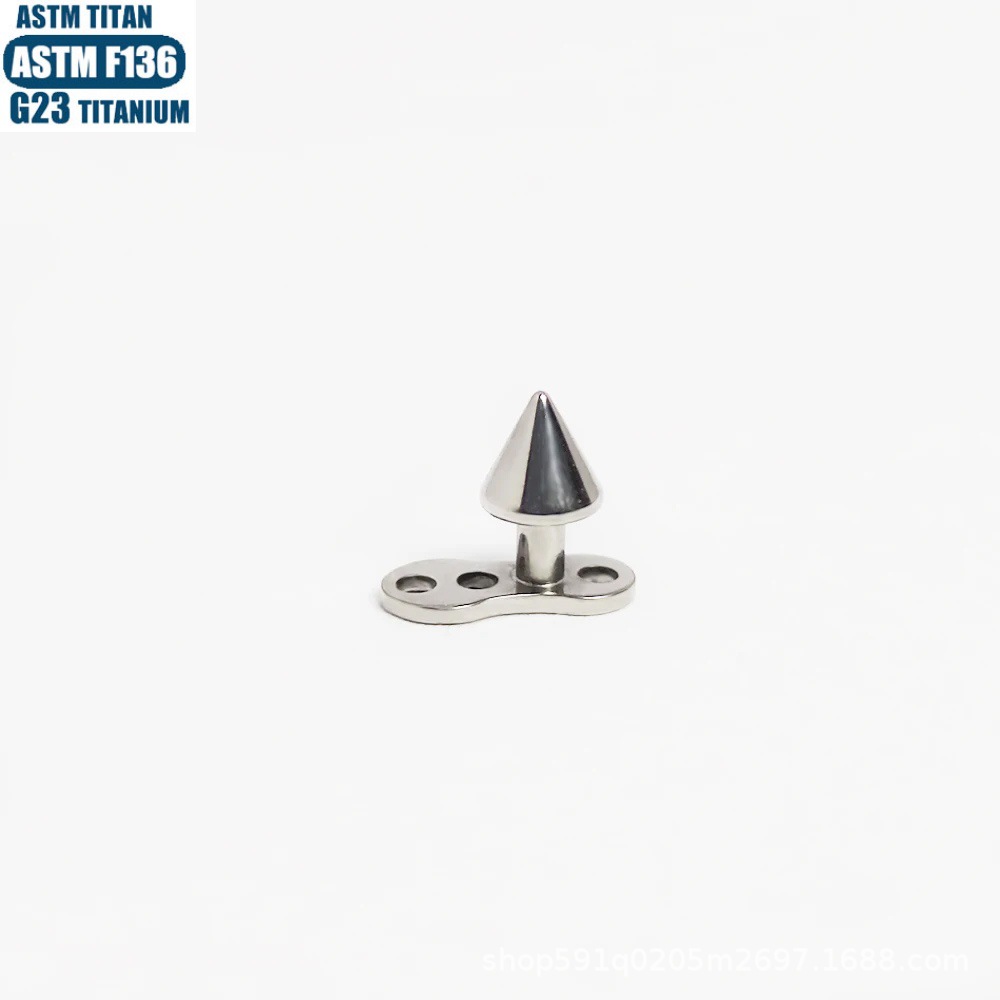 Pointed titanium steel lip stud product view