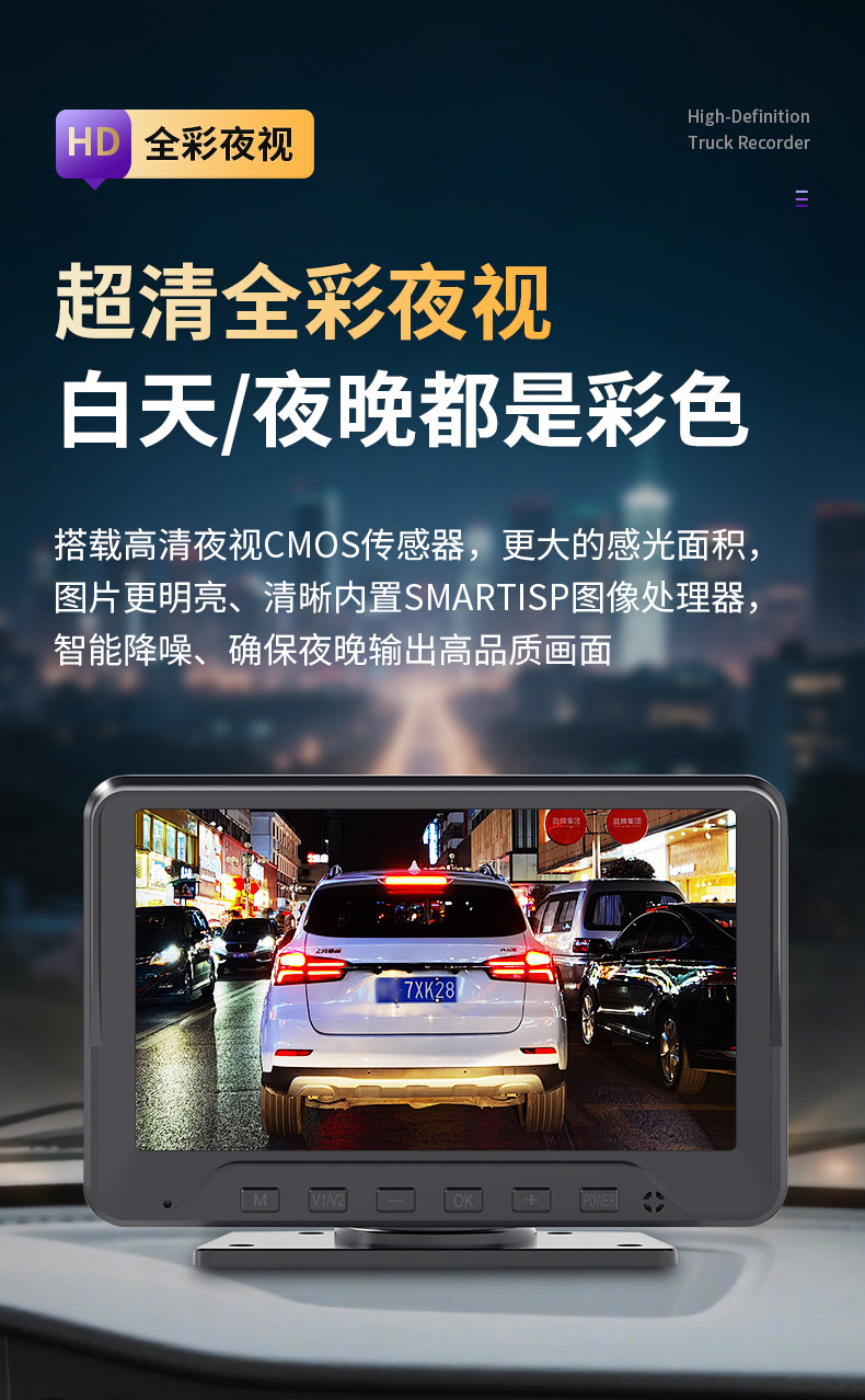 10inch Bsd Blind Spot Warning Vehicle-Mounted 7inch Dashcams + Bus Camera Aviation Reversing Image System