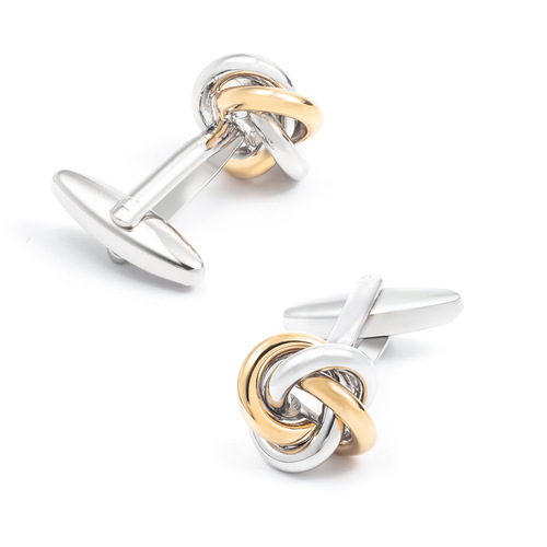 New high-end electroplated mixed-color braided copper metal cufflinks for export, French-style cufflinks for men, wholesale