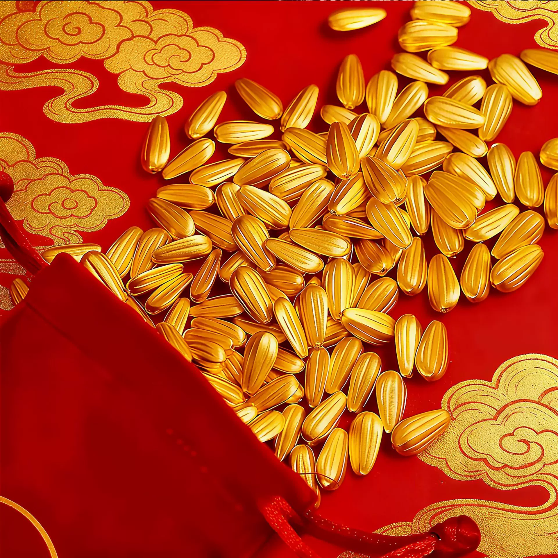 水贝黄金批发足金999投资收藏金瓜子3D硬金24k纯金婚庆创意礼物