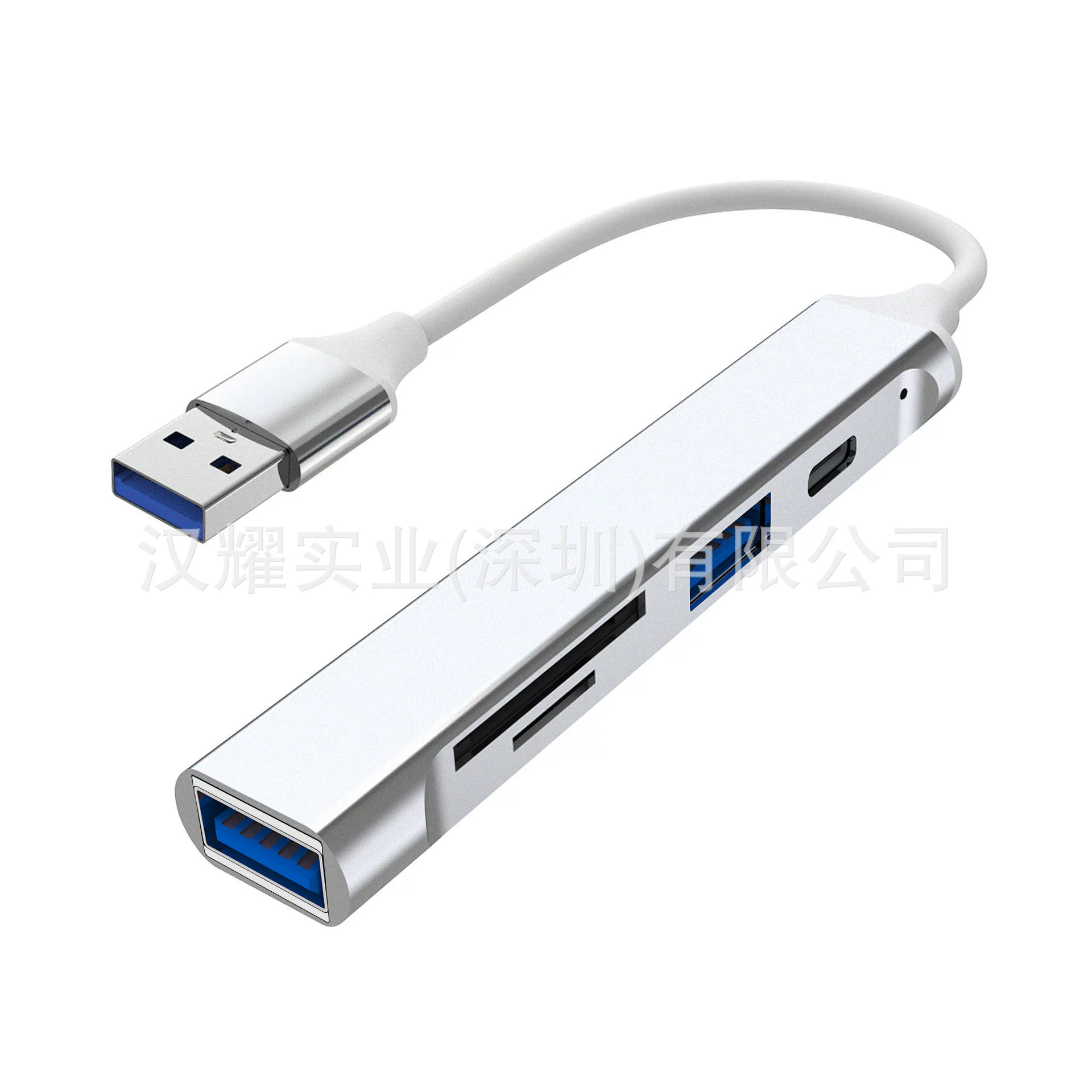 Пять в одном док-станция/разветвитель USB 3.0, кард-ридер, мультиинтерфейсный хаб для передачи и расширения портов