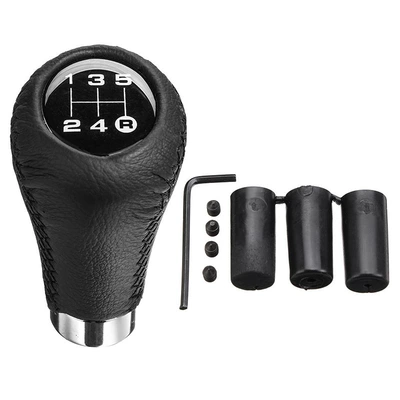Cross-Border Export Suitable for Car Modification Shift Accessories Universal 56-Speed Leather Creative Personalized Gear Head Gear Head (Cab and accessories) - black-line-5th-gear