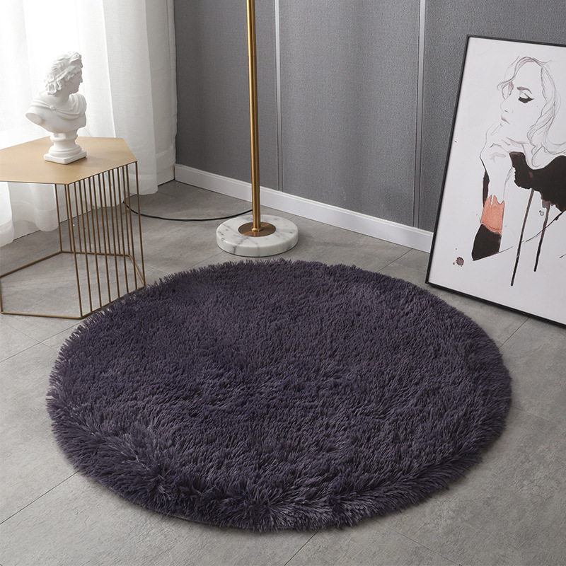 Alfombra doméstica transfronteriza sala de estar redonda engrosada silla de seda ultraflexible alfombra de arroz alfombra de suelo doméstico