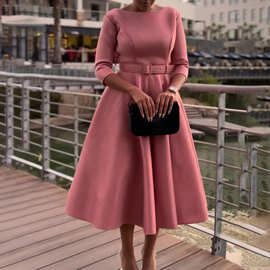 party dress亚马逊跨境女装时尚气质优雅伴娘宴会礼服外贸连衣裙