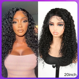 Glueless Water Wave Human Hair 4x4 Lace Closure Wig假发