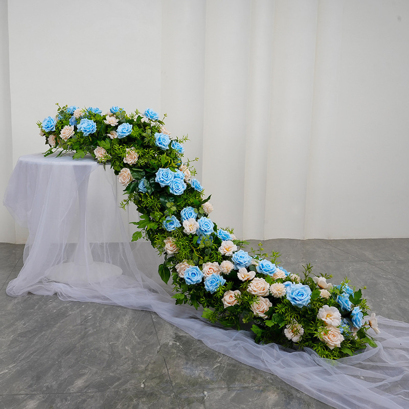外贸仿真花 新款布置花排 婚庆婚房背景路引路引装饰橱窗迎宾假花|undefined