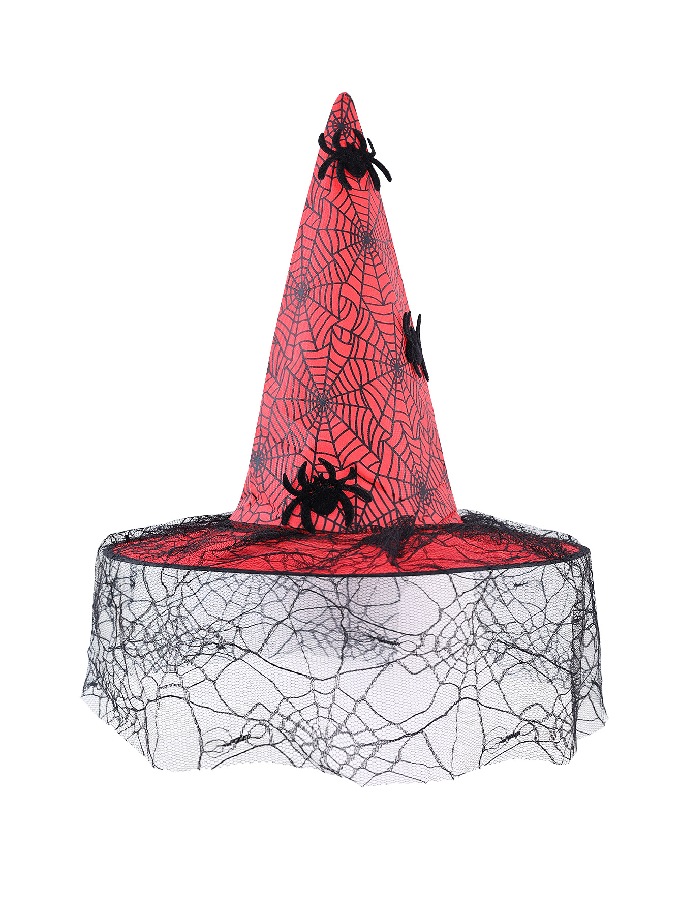 Sombreros de Halloween transfronterizos brujas accesorios de decoración para adultos niños cosplay brujas tocado de malla poliéster