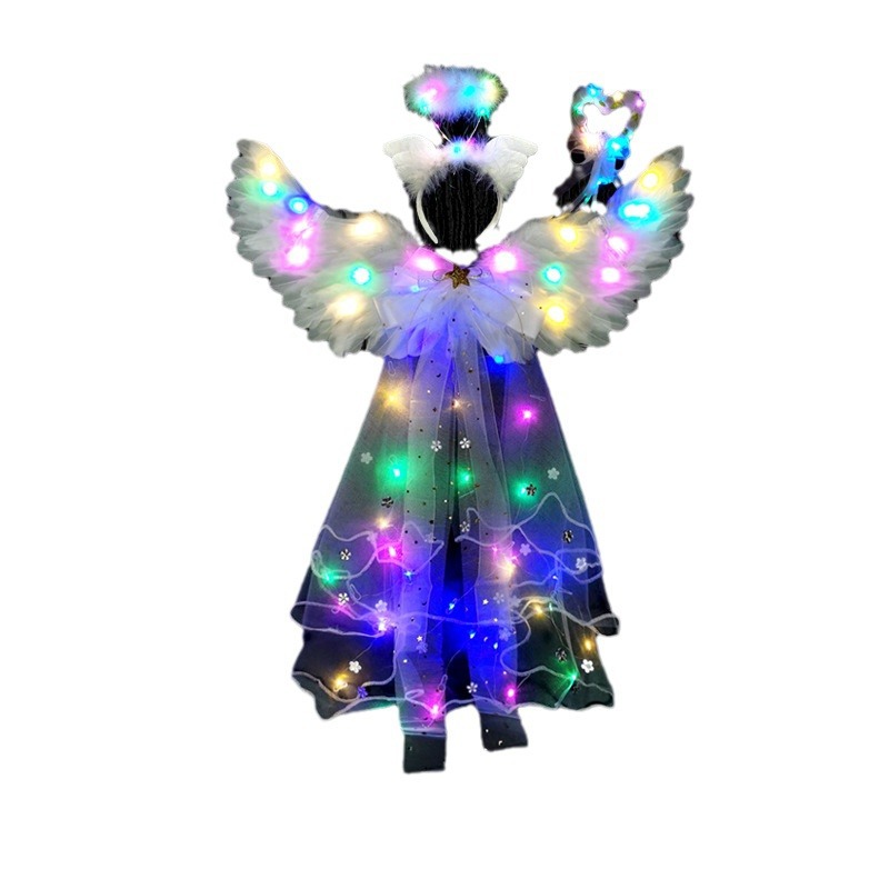 Cosplay Ángel pluma alas apoyos Navidad Halloween rendimiento traje etapa apoyos princesa decoración trasera