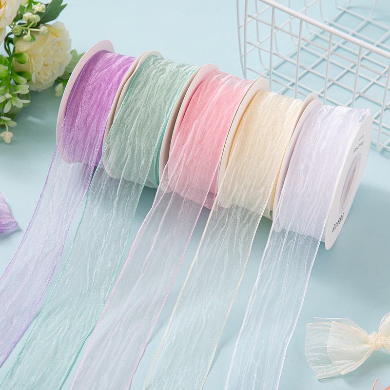 Large Roll of 4cm Crinkled Organza Wrinkle Sheer Ribbon DIY Organza Bow Accessories Clothing Accessories Large Roll of 4cm Crinkled Organza Wrinkle Sheer Ribbon DIY Organza Bow Accessories Clothing Accessories
