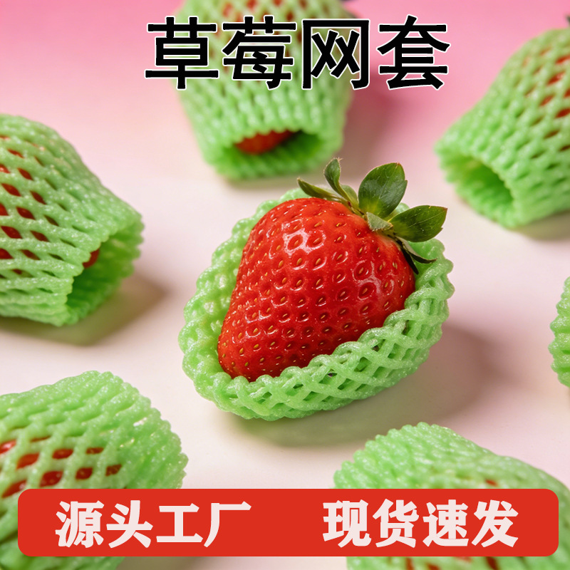草莓水果网套加厚防震珍珠棉泡沫保护套厂家批发枇杷包装网兜包邮