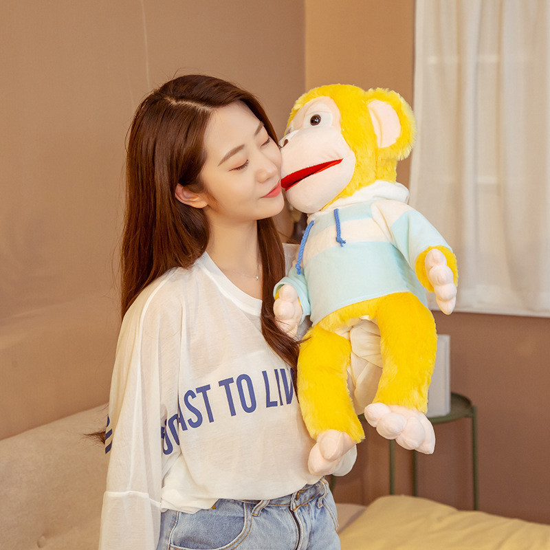 ドラマ「新しい人生」と同じスタイルの腹話術動物ハンドパペットおもちゃ人形の口が動く親子ゲーム手袋は口を開けることができます|undefined