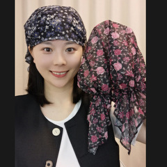 女性用の花柄メッシュつば帽子の拡大版、ロングリボン帽子、スタイリッシュな夏の通気性のあるライブブロードキャストホットスタイル外国貿易クロスボーダー