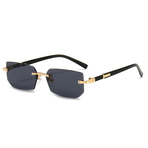 New rimless fashion sunglasses, European and American trendy cut-edge sunglasses, personalized jelly-colored sunglasses, wholesale for women