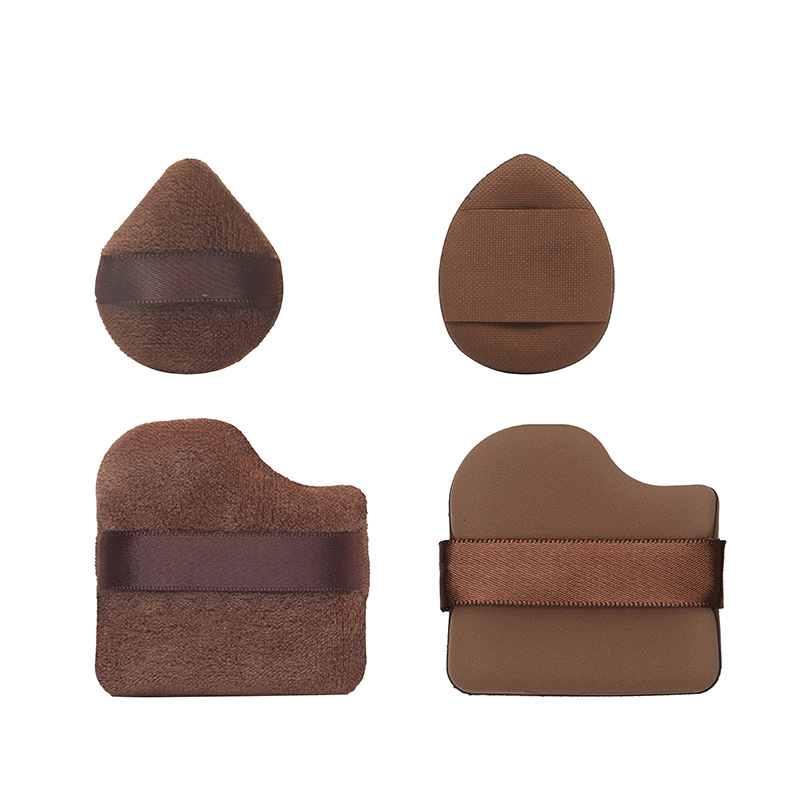 polvo de galletas de chocolate para la plantación de dedo sin líquido de base, almohadilla de aire especial para herramientas de maquillaje de dedo esponja de maquillaje