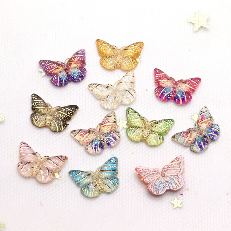 New 10Mm*15Mm Cartoon Artificial Butterfly 1 Hole Mixed Resin Patch DIY Material Jewelry Accessories New 10Mm*15Mm Cartoon Artificial Butterfly 1 Hole Mixed Resin Patch DIY Material Jewelry Accessories