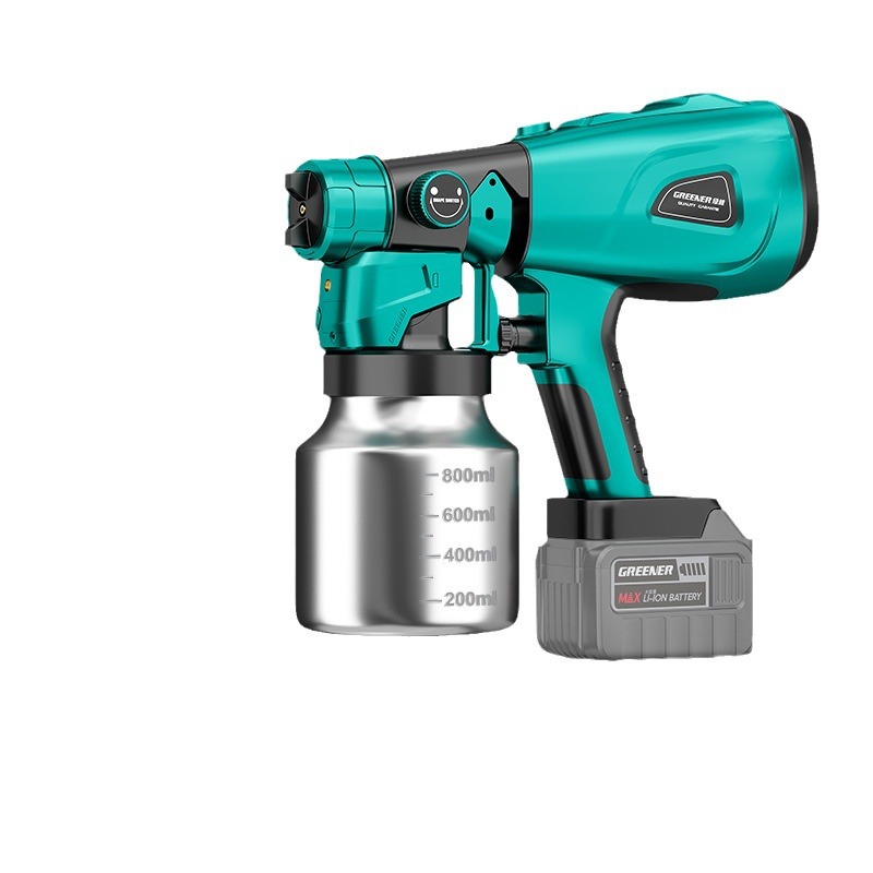 Green Forest pistola eléctrica de pintura de látex máquina de pulverización de pintura especial máquina todo en uno regadera 220V batería de litio pintura pequeña image 5