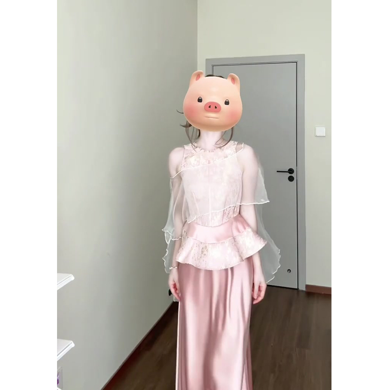 New Chinese-Style Suit for Women, National Style Women's Clothing, Pink Engagement Dress, Toasting Dress, Two-Piece Skirt Set for Important Occasions