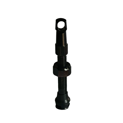 Colorful Aluminum Alloy Bicycle Vacuum Valve Stem with Side Hole for Tubeless Tire French Accessories in Stock (valve) - side-three-hole-40mm-black