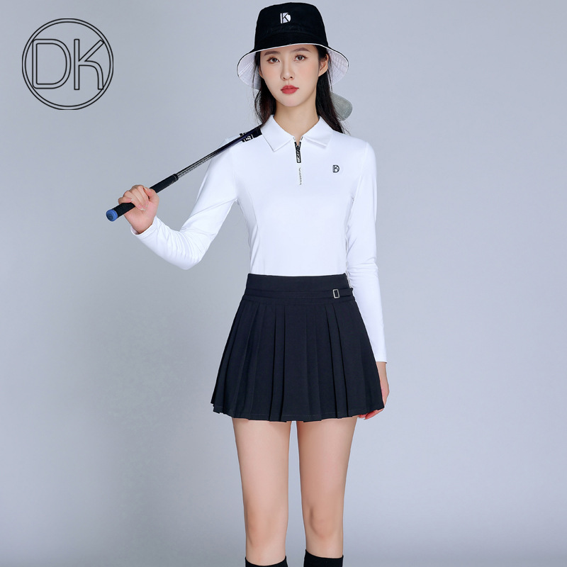 DK2023 new golf women's long sleeve suit autumn and winter clothing women's white top women's clothing short skirt pants