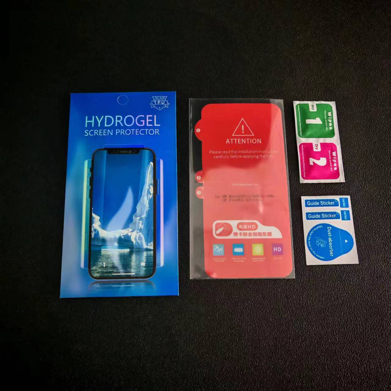 Diamond hydrogel film with packaging