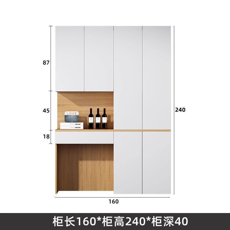 小戸型サイドキャビネット一体壁高キャビネットテーブル埋め込み式家庭用モダンシンプル多機能ロッカー|undefined