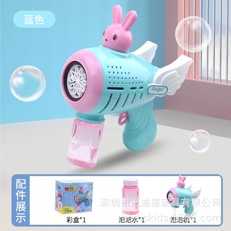 Tiktok Red máquina de burbujas roja eléctrica automática Gatlin pistola de burbujas Cámara Parque puesto de juguete para niños al por mayor