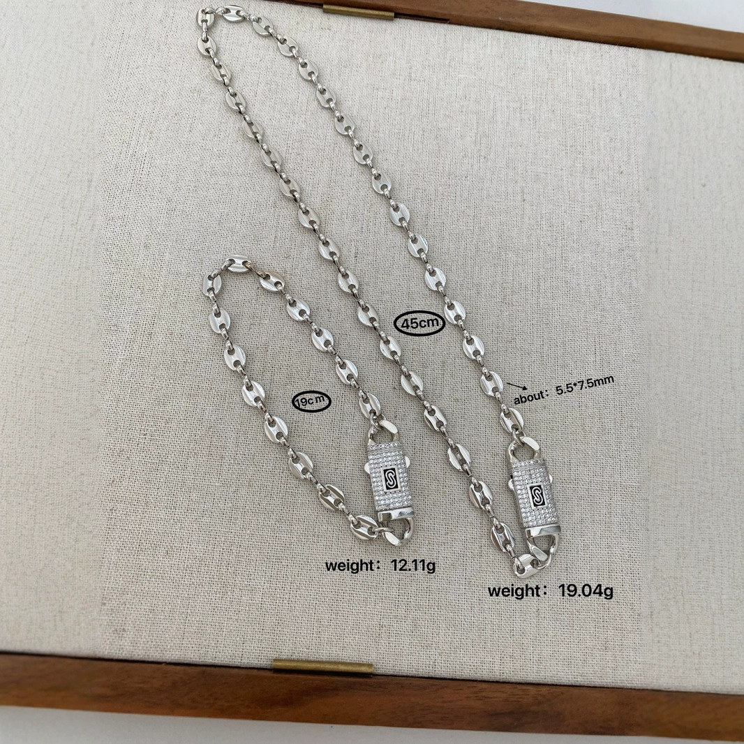 Collana girocollo con catena a forma di naso di maiale con chicchi di caffè, da uomo e da donna, molto venduta_voghion.com