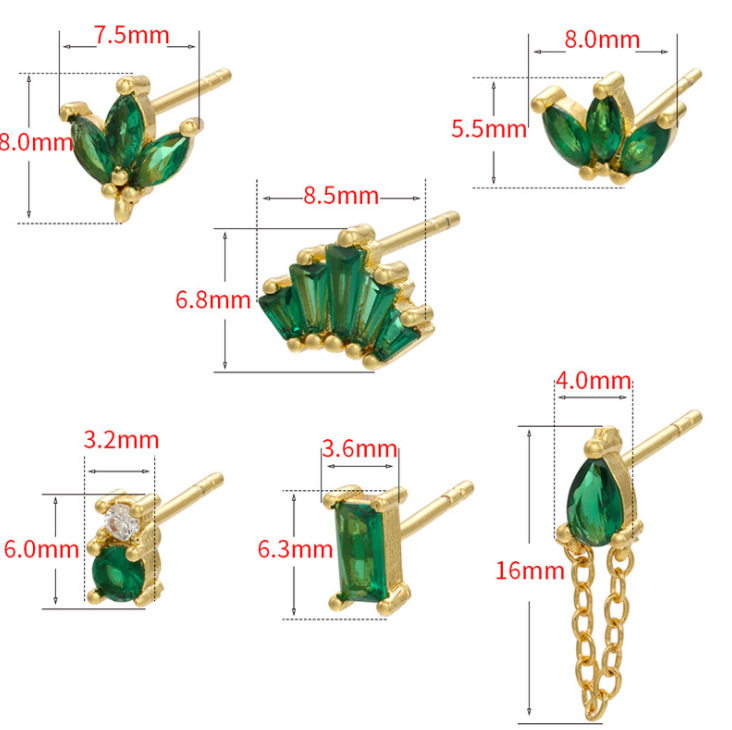 Housewarming, Anniversary, Business, Wedding, Travel, Birthday, Festival Occasion Copper Material Unisex Gender Fashion Plating Copper Zircon Copper Earrings