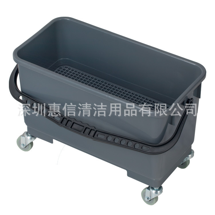 Baiyun Af08401 Cleaning Outdoor Bucket 24 Liter Rectangular Bucket Leak-Proof Bucket Mop Bucket with Wheel Mobile Squeeze Bucket
