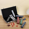 Texas Hold'emless chip currency set of aluminum boxes 300 pieces of fine mahjong chip set spot