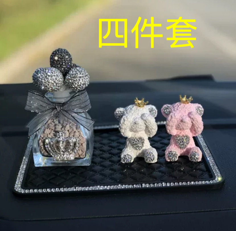 Adornos de coche accesorios de coche lindo creativo dibujos animados suministros de coche decoración femenina plástico belleza noche pensamiento