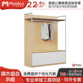 衣橱简易衣柜现代简约柜子衣柜一体衣柜极简挂长衣服佛山家具工厂